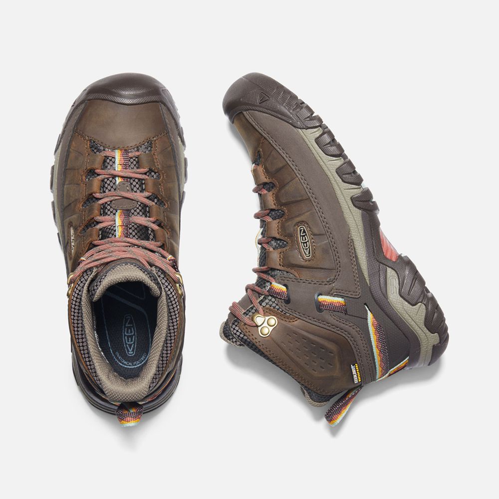 Bottes de Randonnée Keen Femme Marron | Targhee Iii Waterproof Mid | RUIZT-0257